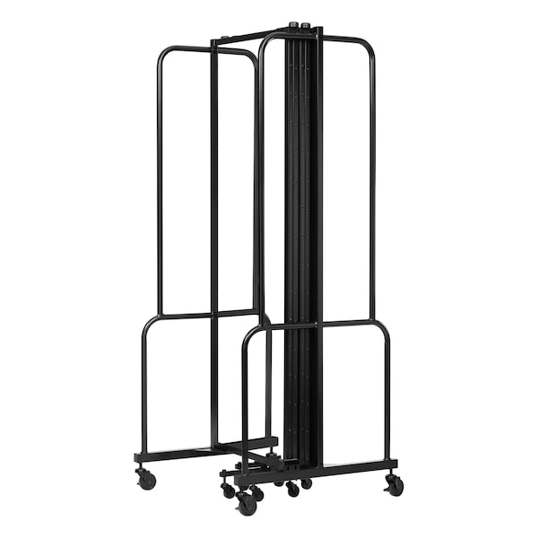 National Public Seating NPS Room Divider, 6' Height, 5 Sections, Clear Acrylic Panels RDB6-5CA - main